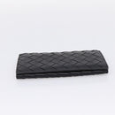 Bottega Veneta INTRECCIATO Long Wallet Leather Black Auth 197965A-6