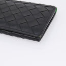 Bottega Veneta INTRECCIATO Long Wallet Leather Black Auth 197965A-7
