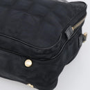 CHANEL New Travel Line Hand Bag Nylon 2way Black Gold CC Auth 198030-10