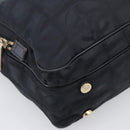 CHANEL New Travel Line Hand Bag Nylon 2way Black Gold CC Auth 198030-11