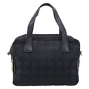 CHANEL New Travel Line Hand Bag Nylon 2way Black Gold CC Auth 198030-2