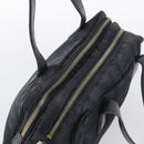 CHANEL New Travel Line Hand Bag Nylon 2way Black Gold CC Auth 198030-6