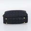 CHANEL New Travel Line Hand Bag Nylon 2way Black Gold CC Auth 198030-9