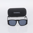 CHANEL Sunglasses Plastic Black Gold CC Auth 198047M-13