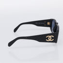 CHANEL Sunglasses Plastic Black Gold CC Auth 198047M-4