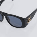 CHANEL Sunglasses Plastic Black Gold CC Auth 198047M-9