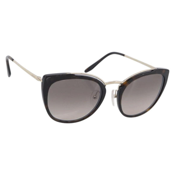 PRADA Sunglasses Metal Black Gold Auth 198049M
