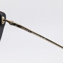 PRADA Sunglasses Metal Black Gold Auth 198049M-11