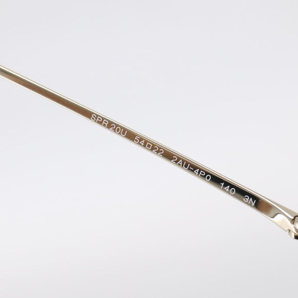 PRADA Sunglasses Metal Black Gold Auth 198049M