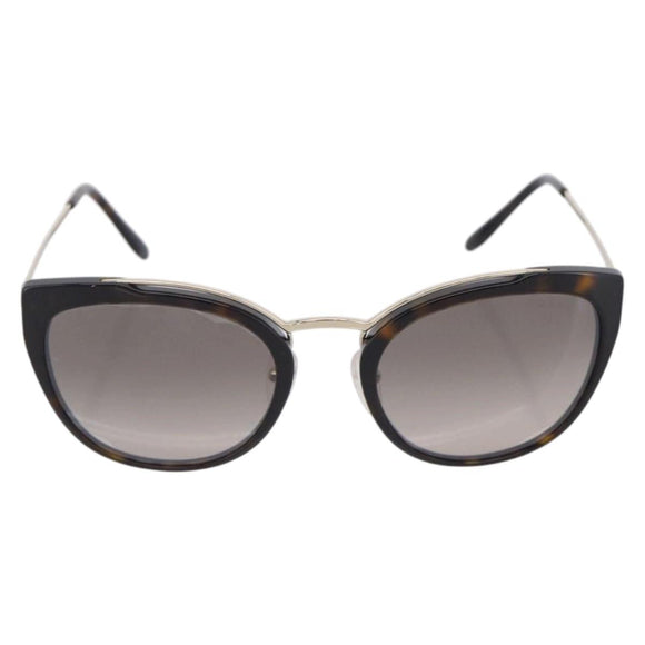 PRADA Sunglasses Metal Black Gold Auth 198049M