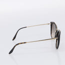 PRADA Sunglasses Metal Black Gold Auth 198049M-4