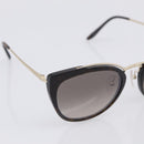 PRADA Sunglasses Metal Black Gold Auth 198049M-8