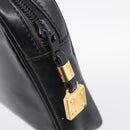 LOEWE Clutch Bag Leather Black Gold Auth 198053-13