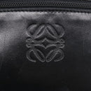 LOEWE Clutch Bag Leather Black Gold Auth 198053-14