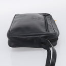 LOEWE Clutch Bag Leather Black Gold Auth 198053-5