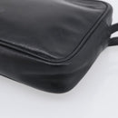 LOEWE Clutch Bag Leather Black Gold Auth 198053-8