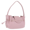 MORABITO Shoulder Bag Leather Pink Gold Auth 198055A-1