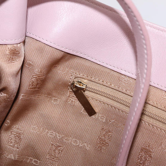 MORABITO Shoulder Bag Leather Pink Gold Auth 198055A
