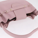 MORABITO Shoulder Bag Leather Pink Gold Auth 198055A-6