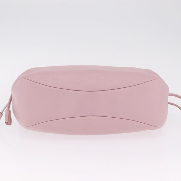MORABITO Shoulder Bag Leather Pink Gold Auth 198055A
