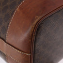 CELINE Macadam Canvas Shoulder Bag PVC Leather Brown Gold Auth 198250-10
