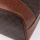 CELINE Macadam Canvas Shoulder Bag PVC Leather Brown Gold Auth 198250-11