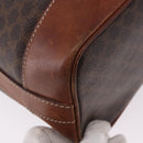 CELINE Macadam Canvas Shoulder Bag PVC Leather Brown Gold Auth 198250-12