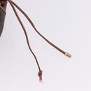 CELINE Macadam Canvas Shoulder Bag PVC Leather Brown Gold Auth 198250-14