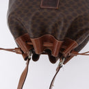 CELINE Macadam Canvas Shoulder Bag PVC Leather Brown Gold Auth 198250-6