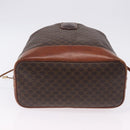 CELINE Macadam Canvas Shoulder Bag PVC Leather Brown Gold Auth 198250-9