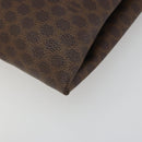 CELINE Macadam Canvas Tote Bag PVC Leather Brown Gold Auth 198251-14