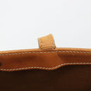 CELINE Macadam Canvas Tote Bag PVC Leather Brown Gold Auth 198251-10