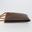 CELINE Macadam Canvas Tote Bag PVC Leather Brown Gold Auth 198251-4