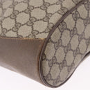 GUCCI GG Supreme Web Sherry Line Bag PVC Beige Gold 72 02 034 Auth 198252-8