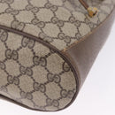 GUCCI GG Supreme Web Sherry Line Bag PVC Beige Gold 72 02 034 Auth 198252-15