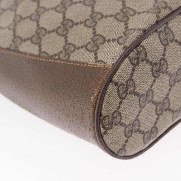 GUCCI GG Supreme Web Sherry Line Bag PVC Beige Gold 72 02 034 Auth 198252