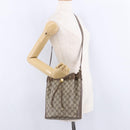 GUCCI GG Supreme Web Sherry Line Bag PVC Beige Gold 72 02 034 Auth 198252-23