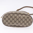GUCCI GG Supreme Web Sherry Line Bag PVC Beige Gold 72 02 034 Auth 198252-5