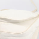 LOEWE Shoulder Bag Leather White Gold Auth 198255-9