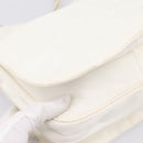 LOEWE Shoulder Bag Leather White Gold Auth 198255-14