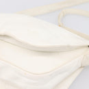 LOEWE Shoulder Bag Leather White Gold Auth 198255-15