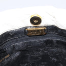 LOEWE Shoulder Bag Leather White Gold Auth 198255-17