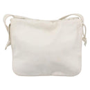 LOEWE Shoulder Bag Leather White Gold Auth 198255-2