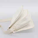 LOEWE Shoulder Bag Leather White Gold Auth 198255-3