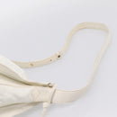 LOEWE Shoulder Bag Leather White Gold Auth 198255-8