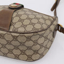 GUCCI GG Supreme Web Sherry Line Bag PVC Beige Gold 89 02 032 Auth 198257-10