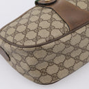 GUCCI GG Supreme Web Sherry Line Bag PVC Beige Gold 89 02 032 Auth 198257-11