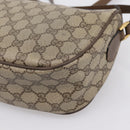 GUCCI GG Supreme Web Sherry Line Bag PVC Beige Gold 89 02 032 Auth 198257-12