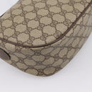 GUCCI GG Supreme Web Sherry Line Bag PVC Beige Gold 89 02 032 Auth 198257-13
