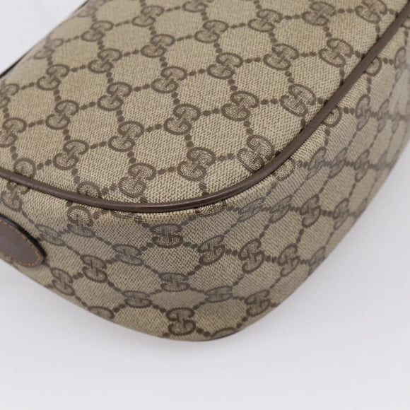 GUCCI GG Supreme Web Sherry Line Bag PVC Beige Gold 89 02 032 Auth 198257